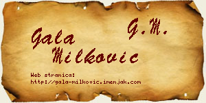Gala Milković vizit kartica